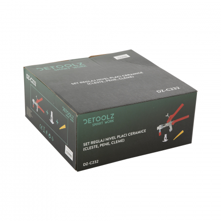 Set reglaj nivel placi ceramice cleste, pene,cleme, Detoolz DZ-C232 [4]