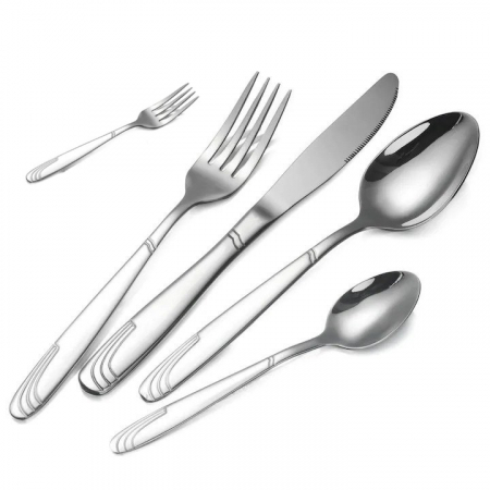 Ustensile pentru gatit - Set tacamuri 30 piese Bohmann Premium BPA30-SM, Otel inoxidabil