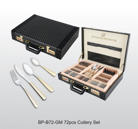 Set tacamuri 72 piese Bohmann Premium BPB72-GM, Otel inoxidabil [1]
