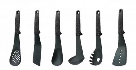 Set ustensile bucatarie cu suport Royalty Line RL-U05, Negru [1]