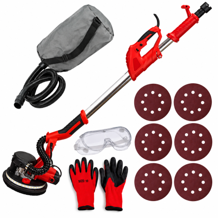 Slefuitoare - Slefuitor pereti tip girafa ALTAI CAMPION PRO XL1400, 1400W, extensibil, LED, 225mm + Accesorii incluse