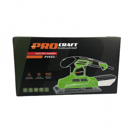 Slefuitor cu vibratii Procraft PV650 Industrial, 650W, 12000 rpm, 230x115 mm, recipient colectare [5]