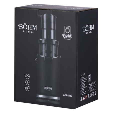 Storcator cu presare la rece BOHM Home BJS-201B, 200W, tub alimentare Ø89 mm, recipient suc 800 ml [8]