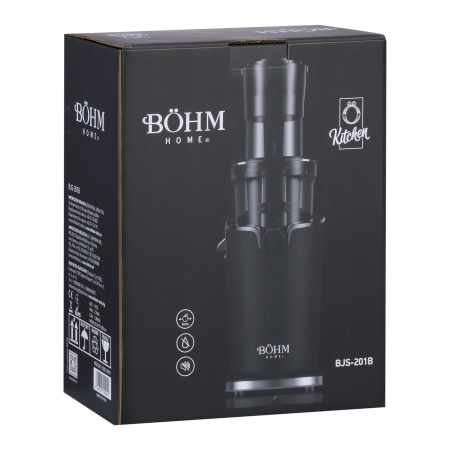 Storcator cu presare la rece BOHM Home BJS-201B, 200W, tub alimentare Ø89 mm, recipient suc 800 ml [6]