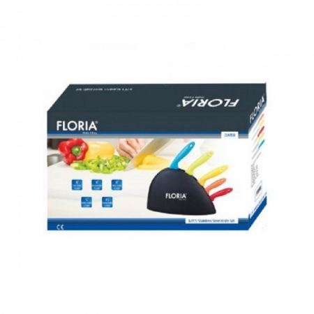 Set cutite 5 piese inox, cu suport, Floria, ZLN-1150 [1]
