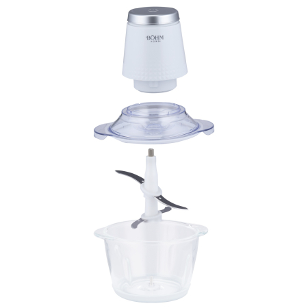 Tocator de alimente BOHM Home BFCG40W12, 400 W, recipient din sticla 1,2 L, 4 lame [5]