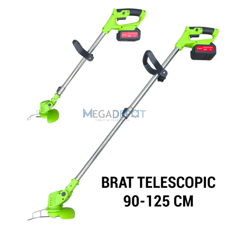 Trimmer electric pe acumulator Nowa, 48V, 2 acumulatori 6000mAh, brat telescopic 90-125 cm, diametru taiere 300 mm, 12 componente [3]