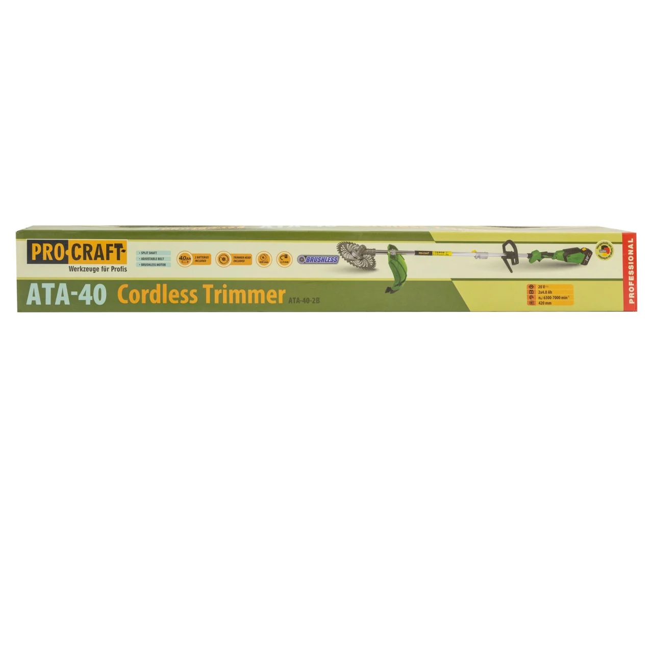 Trimmer pe acumulator ProCraft 2x20V/4Ah, 5000RPM, Accesorii incluse [7]