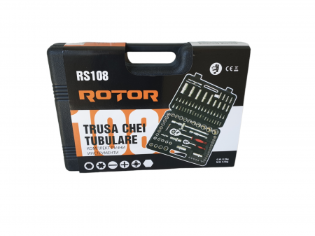 Trusa de chei tubulare Rotor RS108, 108 piese, Crom Vanadium [2]