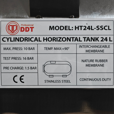 Vas expansiune hidrofor 24 litri Inox DDT, Rezervor tip butelie cu Membrana Inclusa [1]