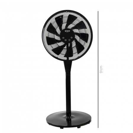Ventilator de podea Bohm 16", 25W, 8 viteze, Inaltime reglabila 129cm, Ecran LED, Telecomanda, Negru [5]