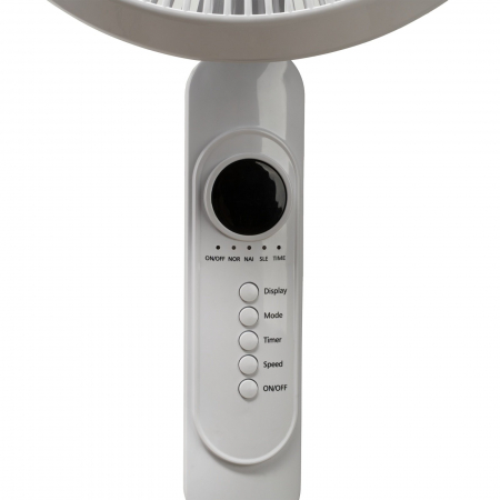 Ventilator de podea Bohm 16", 45W, 3 viteze, Inaltime reglabila 125cm, Ecran LED, Telecomanda, Functie de oscilatie 75°, Alb [3]