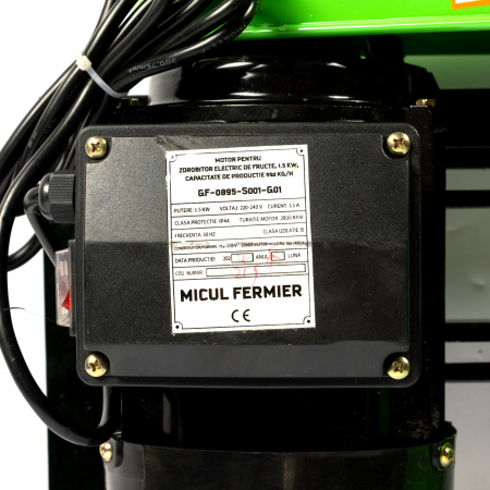 Zdrobitor electric de fructe Micul Fermier GF-0895-S001-G01, 1.5KW, 300-550 kg/ora, 2800RPM [6]