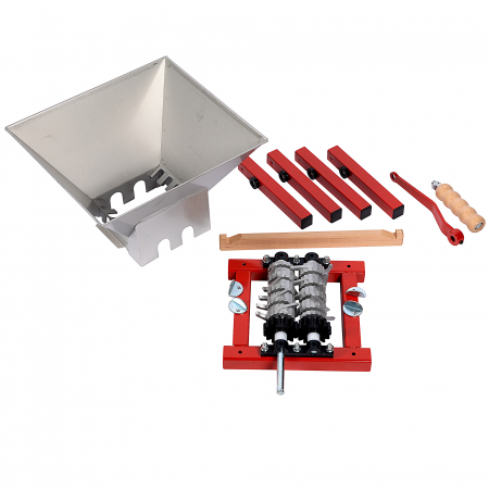 Zdrobitor manual de fructe cu role si cuva Inox Micul Fermier GF-2189, Cuva 7L [6]