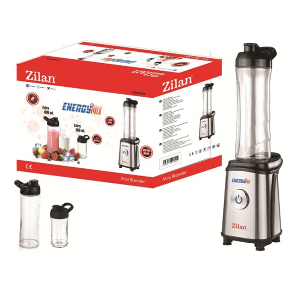 Blender pentru smoothieuri ZILAN ZLN0504, 350W, 2 recipiente 600ml