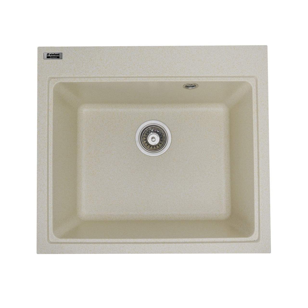 Chiuveta din compozit de granit pentru bucatarie ELEFANT PREMIUM 5852 VESTA Nisip bej 580 x 518 mm
