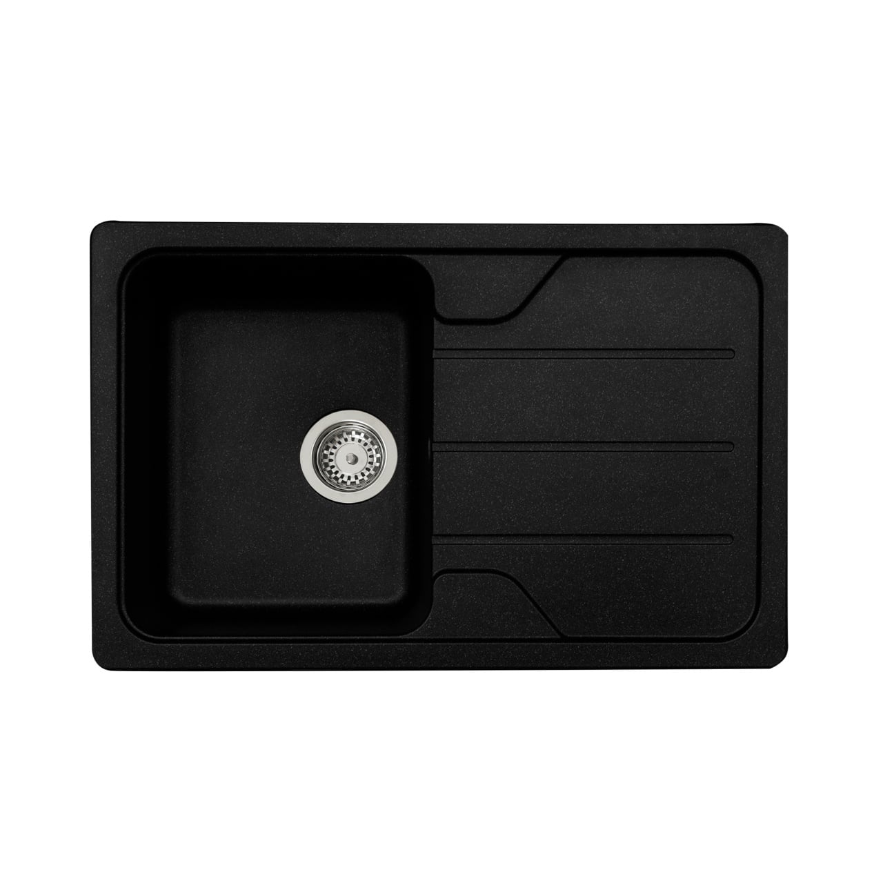 Chiuveta din compozit de granit pentru bucatarie Negru metalic ELEFANT PREMIUM 7850 VERONA 775 x 495 mm