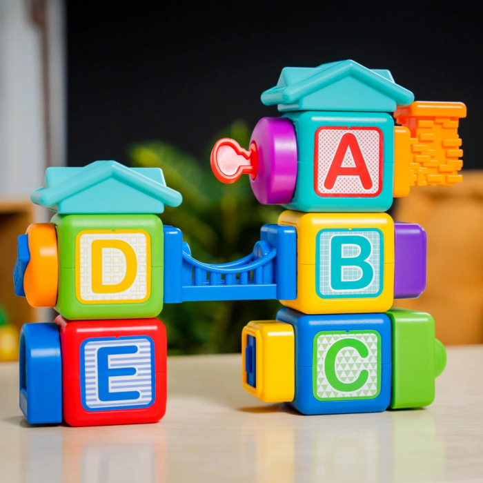 Baby Einstein - Blocuri magnetice de activitati, "Bridge & Learn" din 15 piese [19]