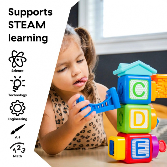 Baby Einstein - Blocuri magnetice de activitati, "Bridge & Learn" din 15 piese [2]