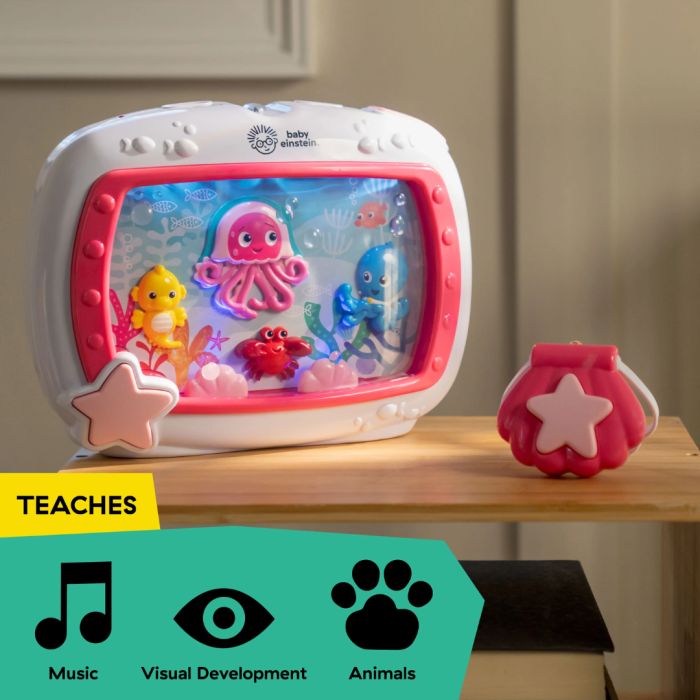Baby Einstein - Jucarie muzicala pentru patut Sea Dreams Soother Pink [5]