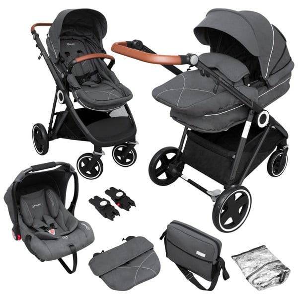 BabyGo - Carucior 3 in 1 Halime  – cadru Black [5]