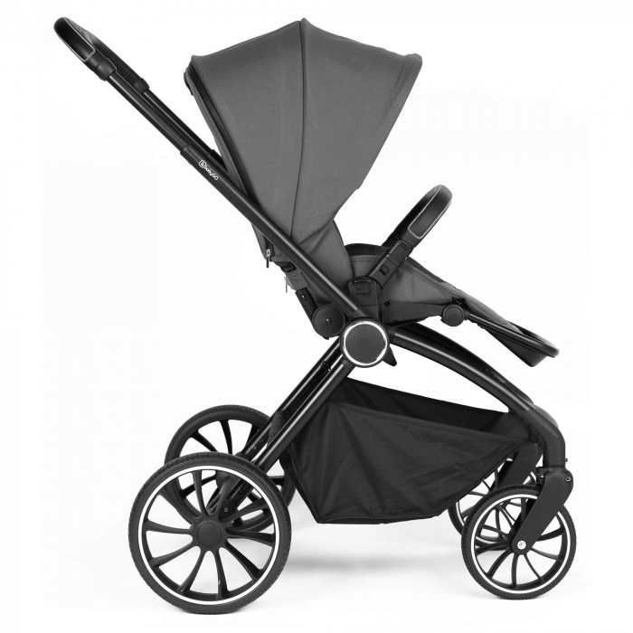 BabyGo - Carucior 3 in 1 Harmony Grey cu maner reglabil pe inaltime, cadru Black [11]