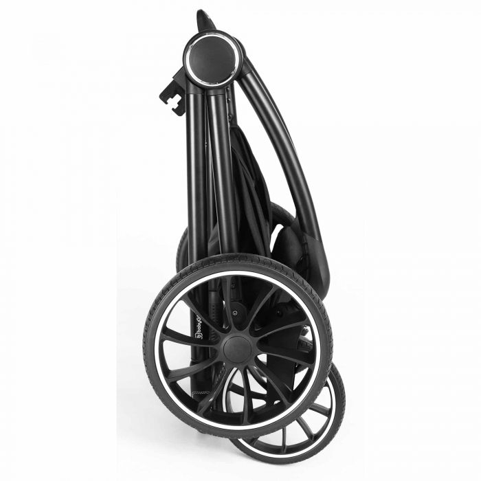 BabyGo - Carucior 3 in 1 Harmony Grey cu maner reglabil pe inaltime, cadru Black [12]