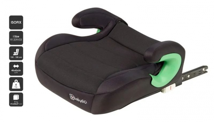 BabyGo - Scaun auto booster Bursa III Black, 135-150 cm, certificat R129 [2]