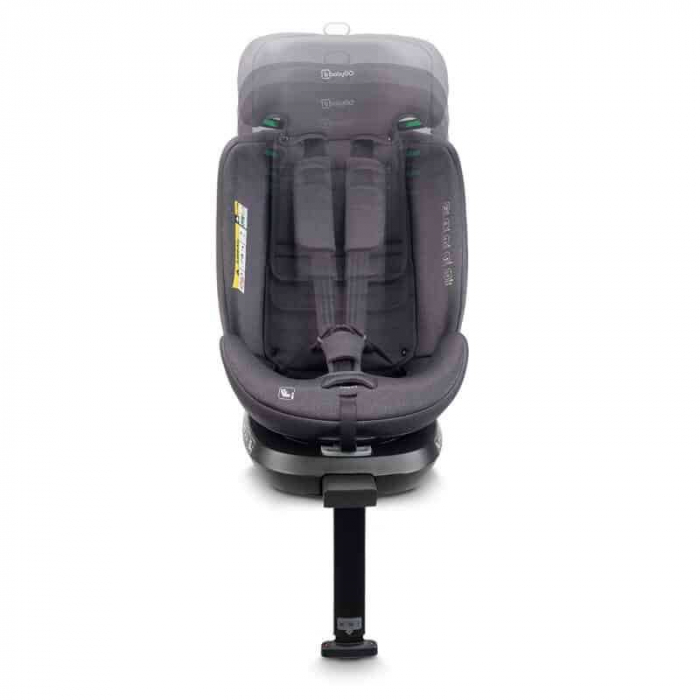 BabyGo - Scaun auto rotativ cu isofix, MOVE360 Green, 40-150 cm, certificat R129 [8]