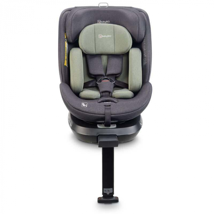 BabyGo - Scaun auto rotativ cu isofix, MOVE360 Green, 40-150 cm, certificat R129 [17]