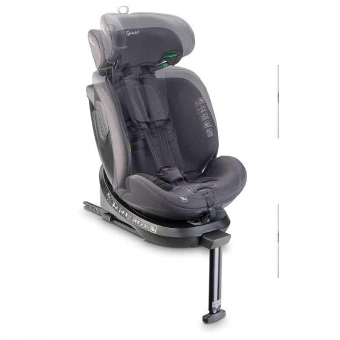 BabyGo - Scaun auto rotativ cu isofix, MOVE360 Green, 40-150 cm, certificat R129 [6]