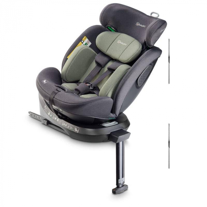 BabyGo - Scaun auto rotativ cu isofix, MOVE360 Green, 40-150 cm, certificat R129 [4]