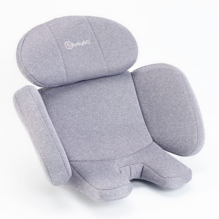 BabyGo - Scaun auto rotativ cu isofix, MOVE360 Grey, 40-150 cm, certificat R129 [10]