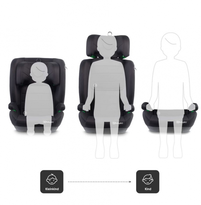 BabyGo - Scaun auto SafeChild2 Black, 100-150 cm, certificat R129 [6]