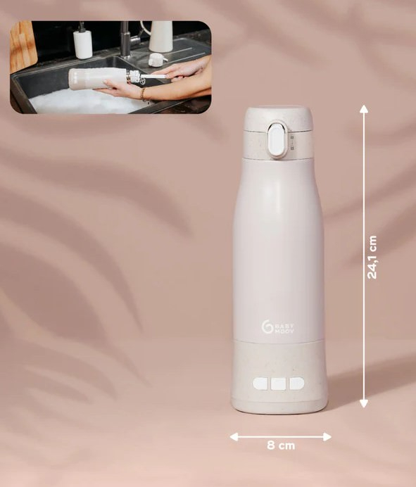 Babymoov - Moov & Feed Incalzitor de biberoane portabil si reincarcabil, Mineral Beige [12]