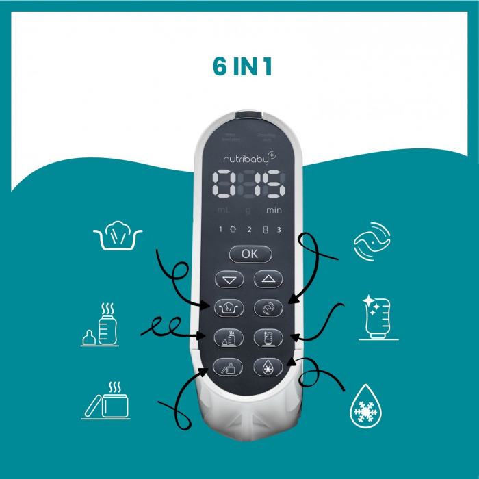 Babymoov - Robot multifunctional 5 in 1 Nutribaby (+) Industrial Grey [9]
