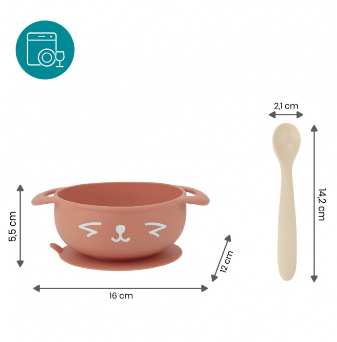 Babymoov - Set de hranire Taste' ISY din silicon, Vulpita [4]