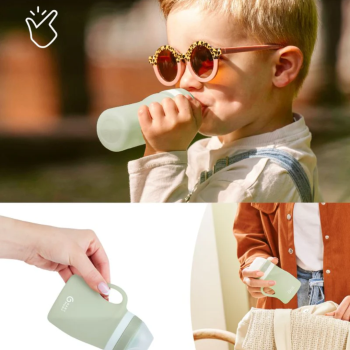 Babymoov - Sticla ergonomica din silicon verde [2]