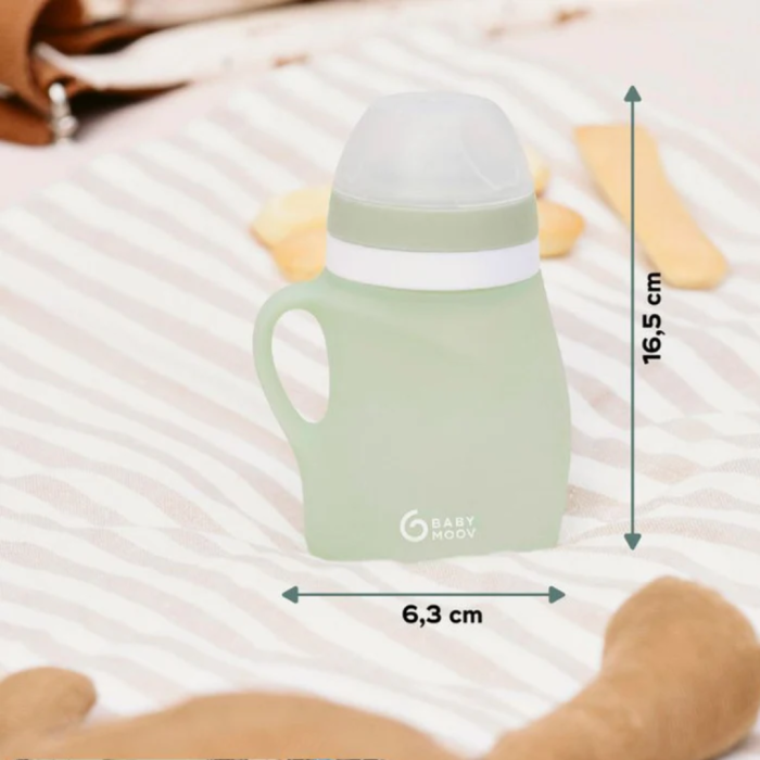 Babymoov - Sticla ergonomica din silicon verde [5]