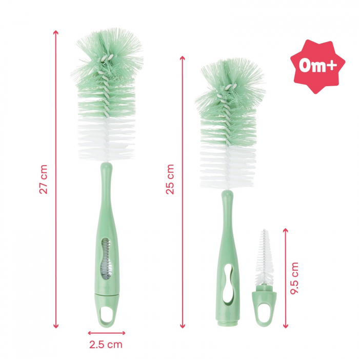 Badabulle - Perie de biberoane 2 in 1 verde [3]