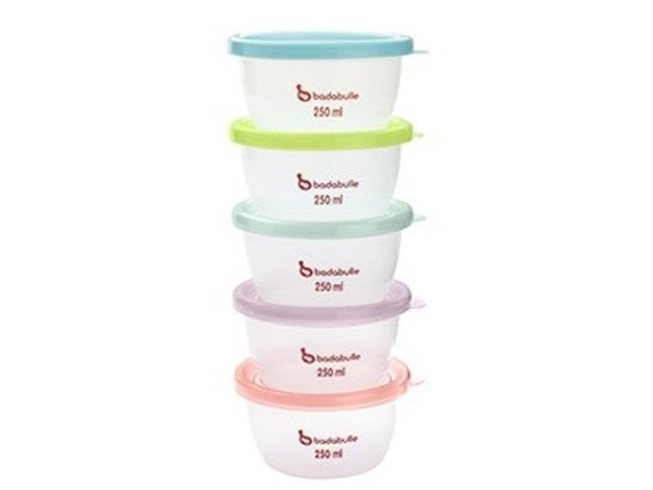Badabulle - Set alimentatie - Geanta termos, 5 boluri, cana cu tetina si 2 lingurite de silicon [4]