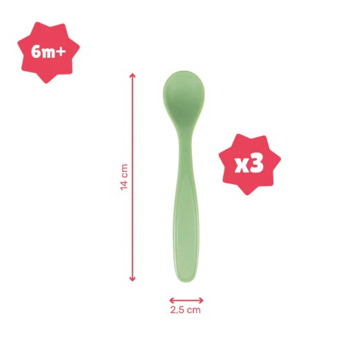 Badabulle - Set de 3 lingurite flexibile, Pastel [3]