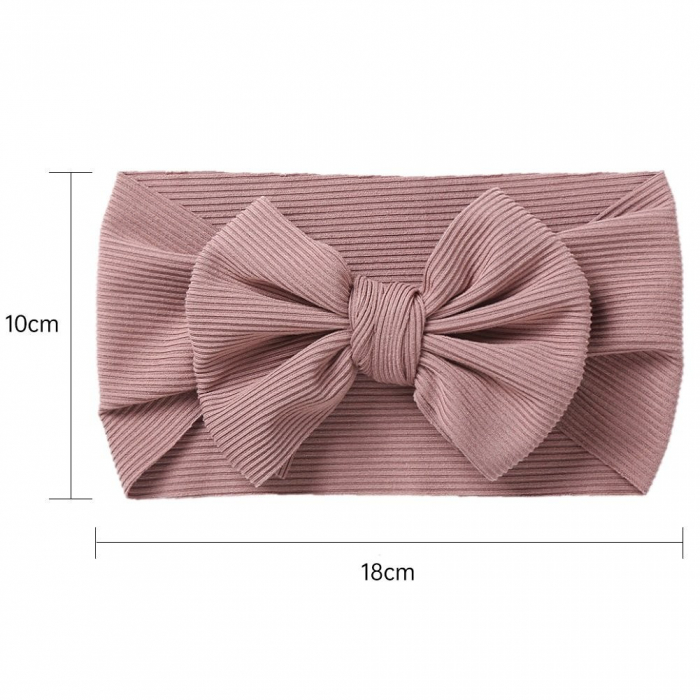 Bentita lata, bebe, cu funda, spandex, Melvelo, Stripe - Cream [5]