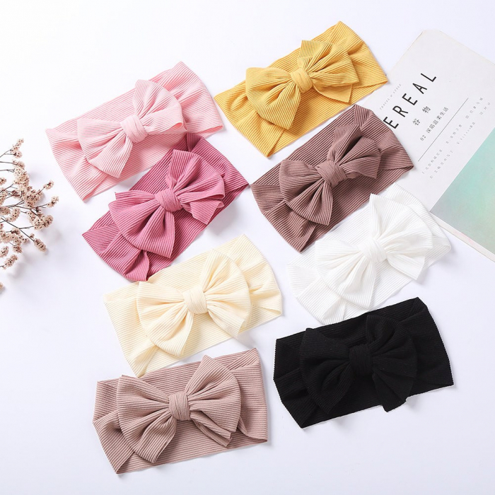Bentita lata, bebe, cu funda, spandex, Melvelo, Stripe - Honey Bee [4]