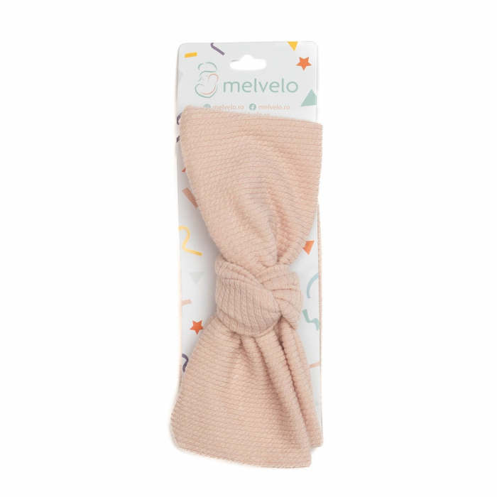 Bentita lata, bebe, funda cu  nod, bumbac, Melvelo, Rope - Pink Cream [2]