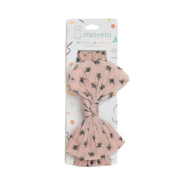 Bentita lata, bebe, funda cu nod ,spandex, Melvelo, Flower - Biscuit [2]