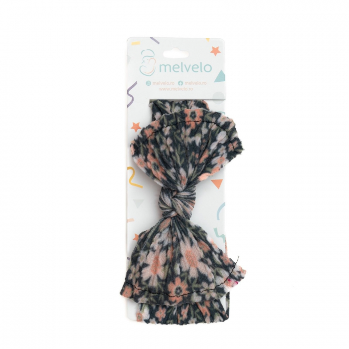 Bentita lata, bebe, funda cu nod ,spandex, Melvelo, Flower - Dark Green [2]