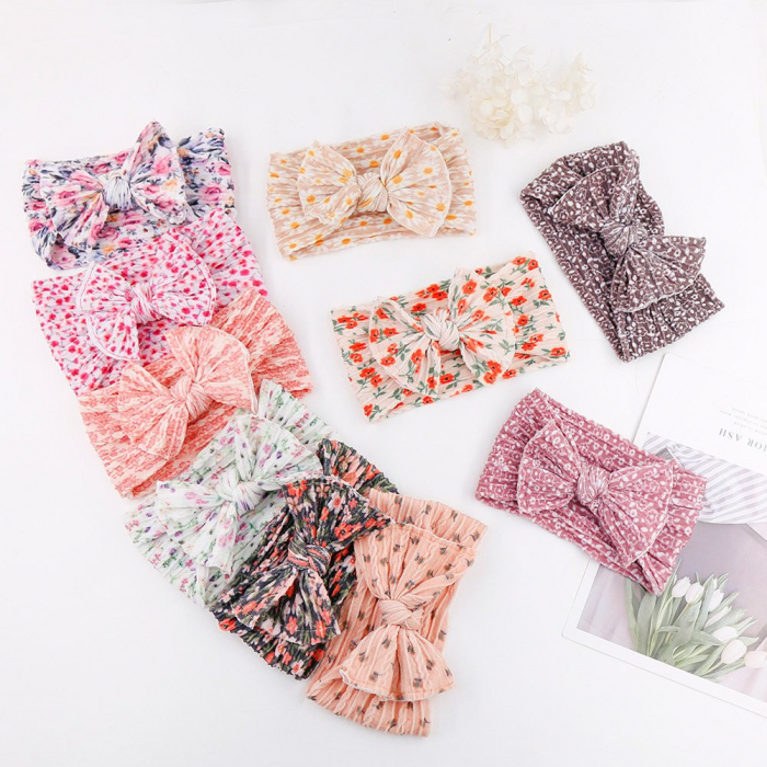 Bentita lata, bebe, funda cu nod ,spandex, Melvelo, Flower - Multi Color [4]