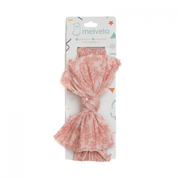 Bentita lata, bebe, funda cu nod ,spandex, Melvelo, Flower - Peach [2]