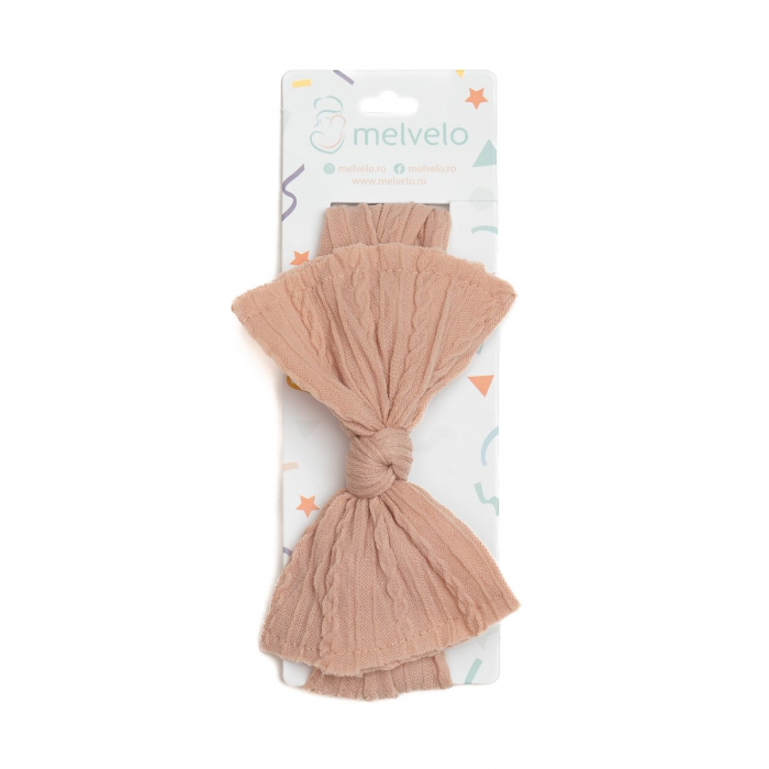 Bentita lata, bebe, funda cu nod, spandex, Melvelo, Knitwear - Blush [2]